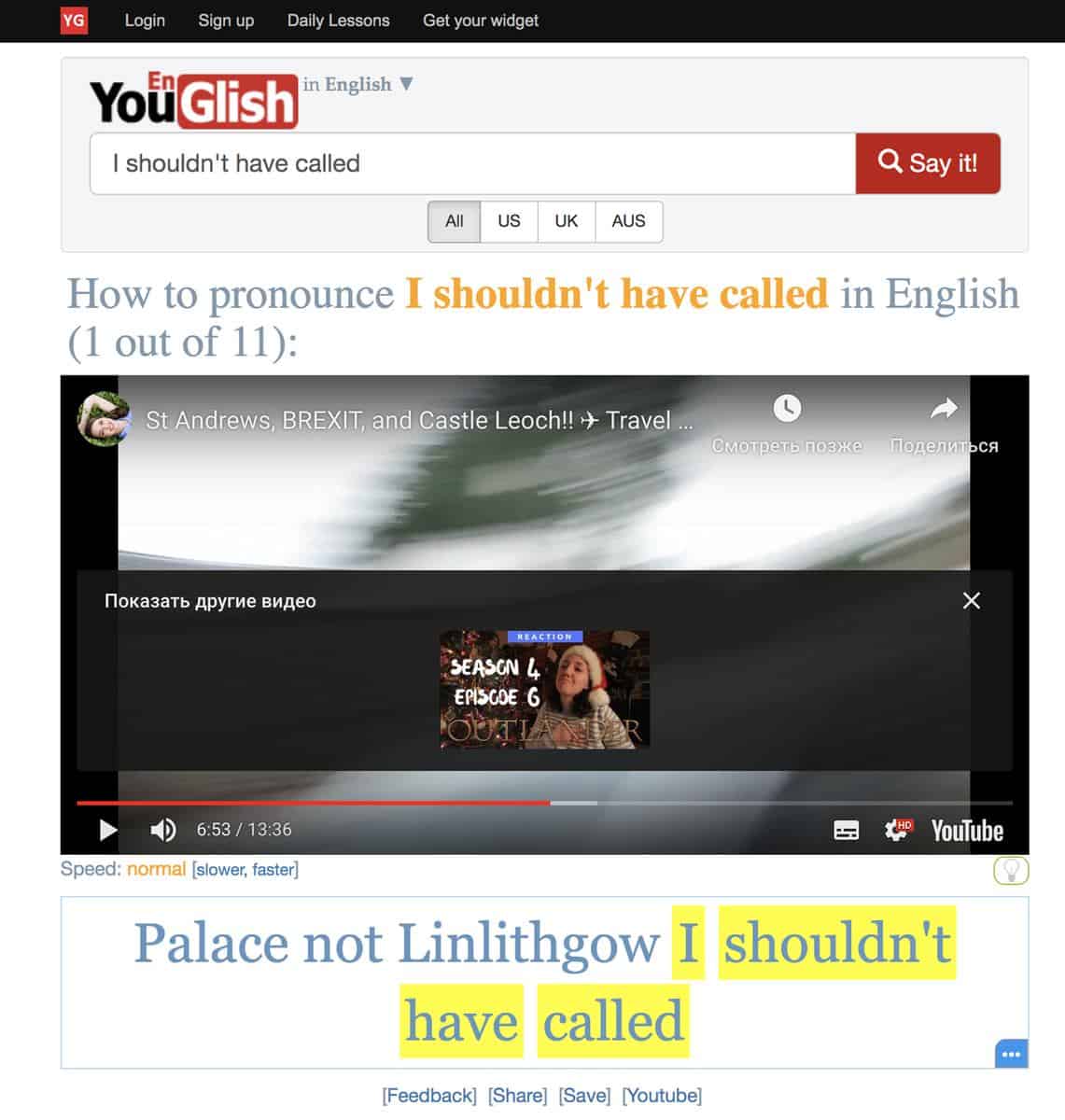 Younglish. Youglish. Youglish check pronunciation.