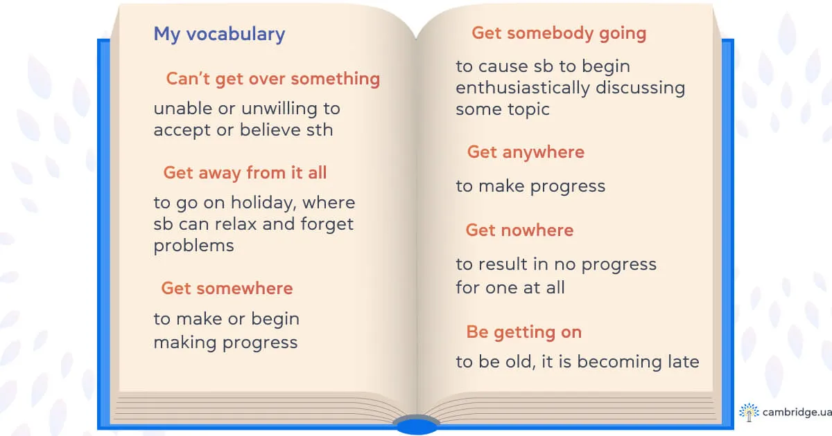 Несколько идиом с get для вашего словаря