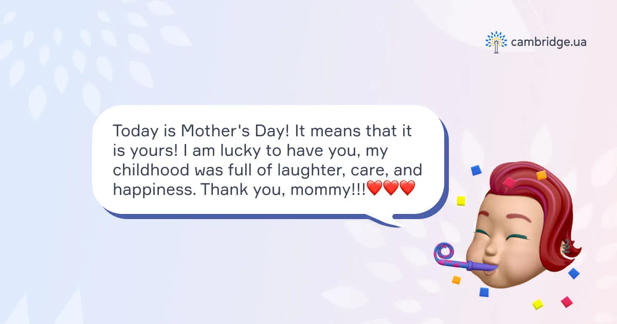 Вариант 4 - Как поздравить маму с Днем матери на английском языке. Блог cambridge.ua