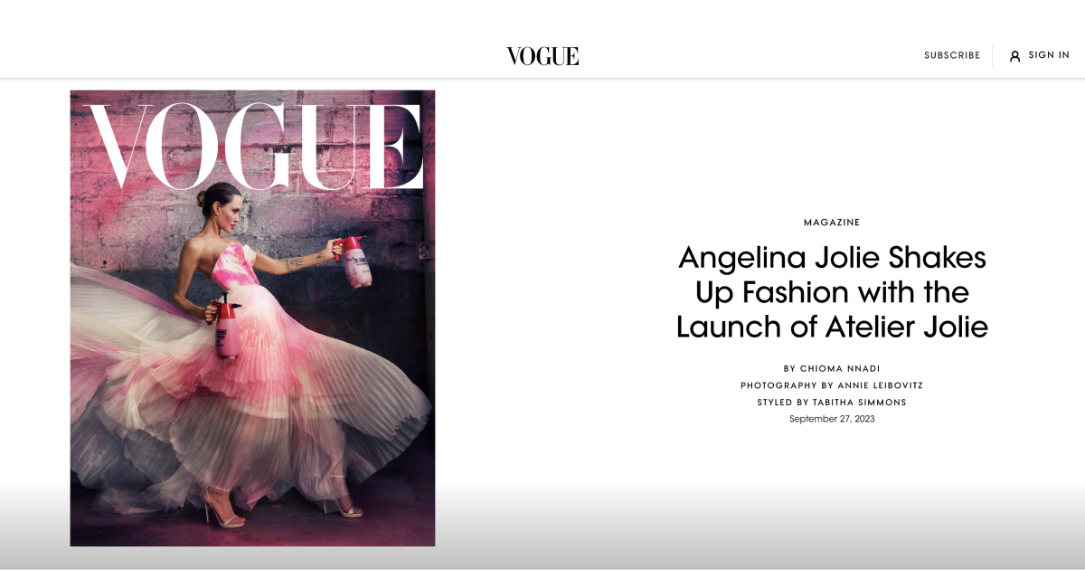 Інтерв'ю Анджеліни Джолі для Vogue англійською