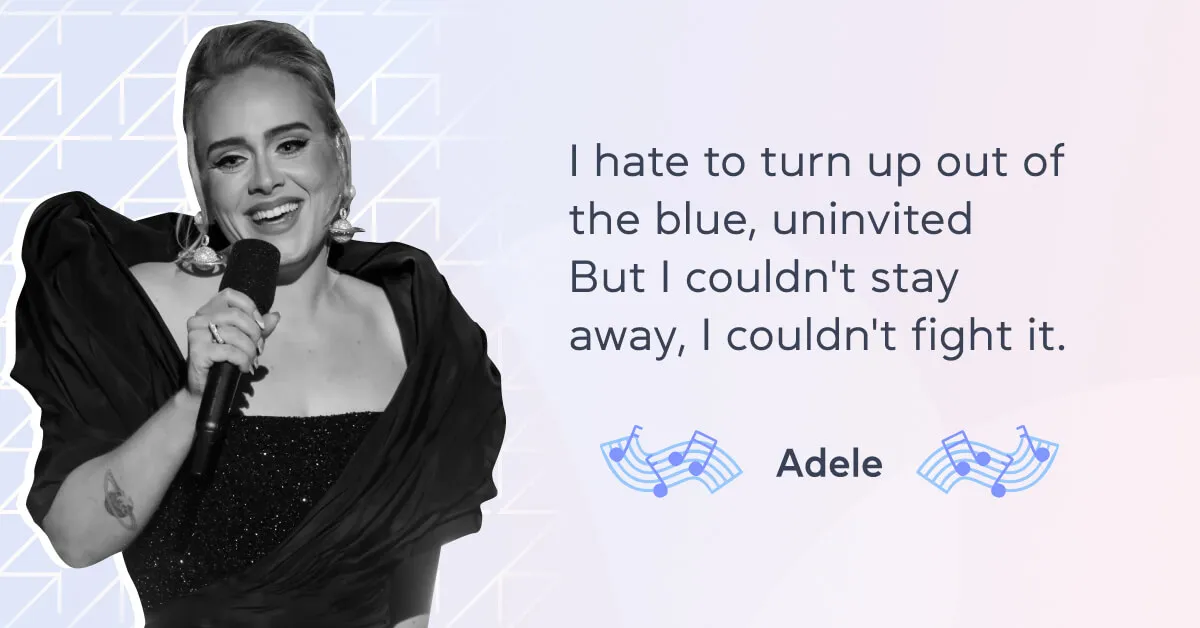 Out of the blue &mdash; цитаты на английском с песен Адель
