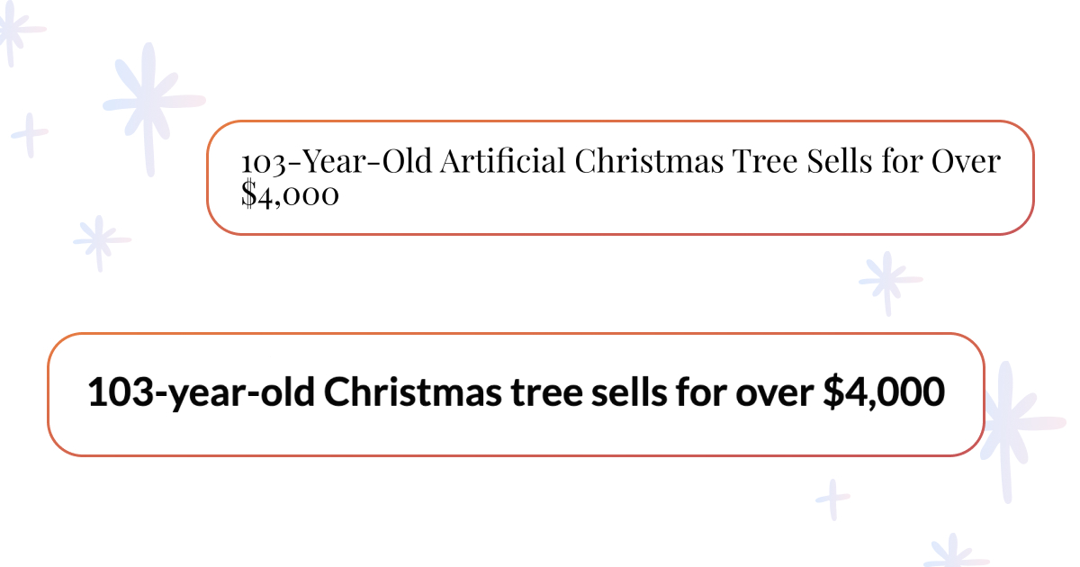 103-летнюю искусственную елку продали в Великобритании за более чем $4 000