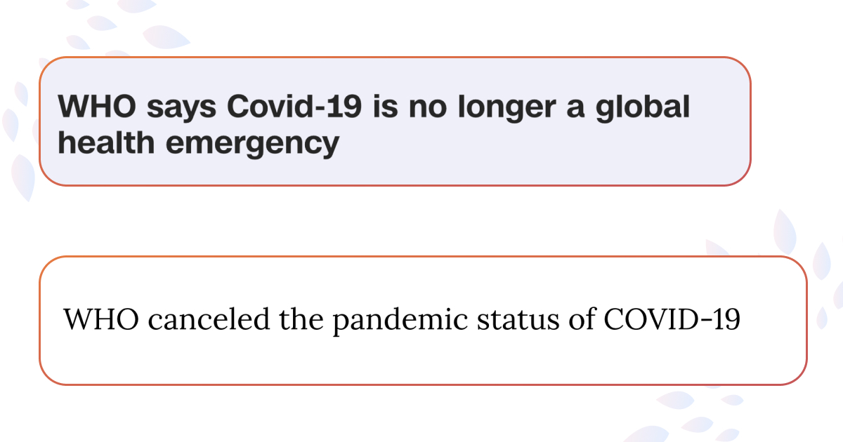 ВОЗ отменила статус пандемии COVID-19