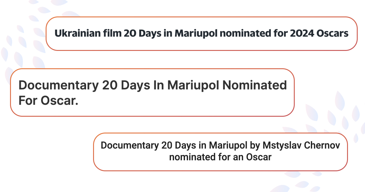 Український фільм «20 днів у Маріуполі» номінували на «Оскар»