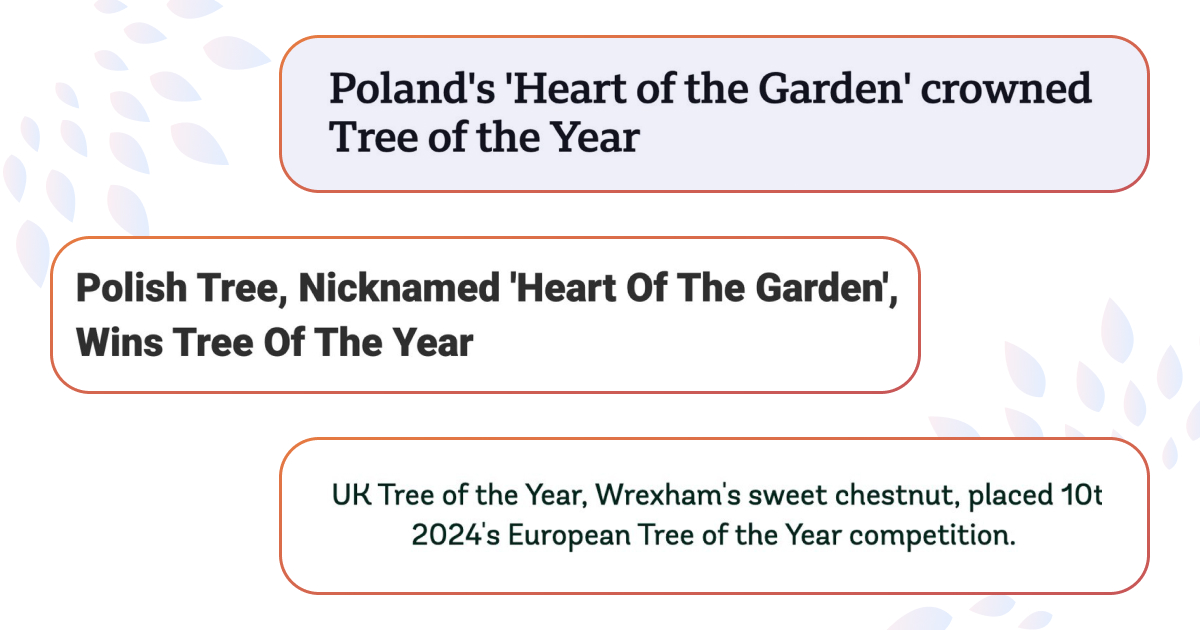 В Європі назвали Дерево року. Дуб з України потрапив до десятки фіналістів