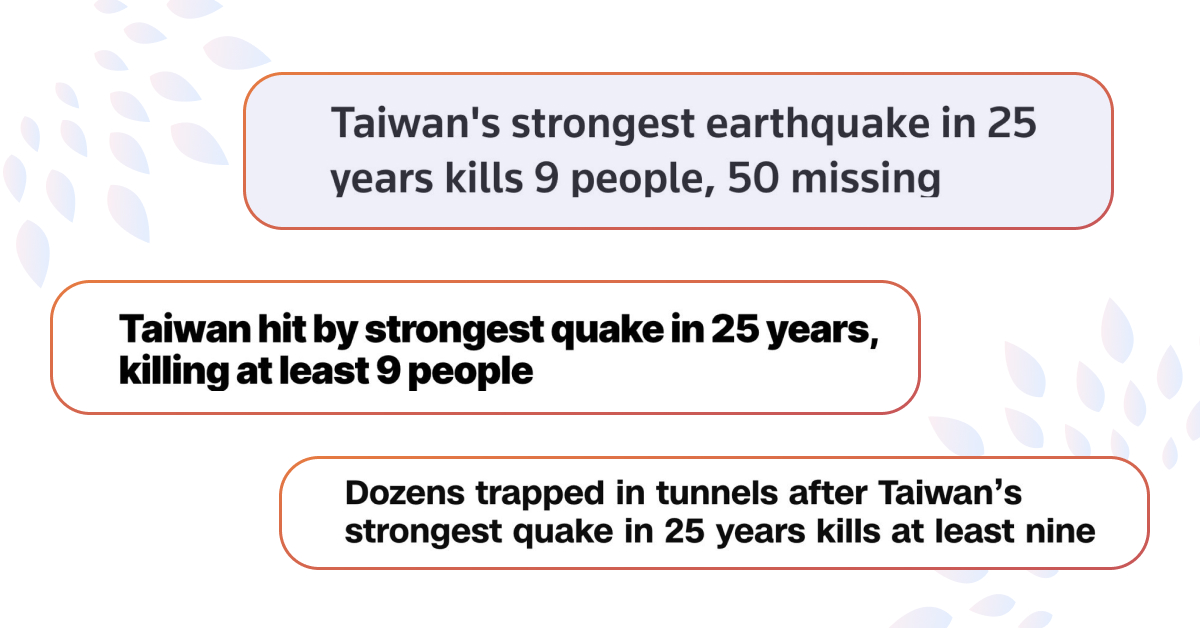У Тайвані стався найбільш землетрус за останні 25 років