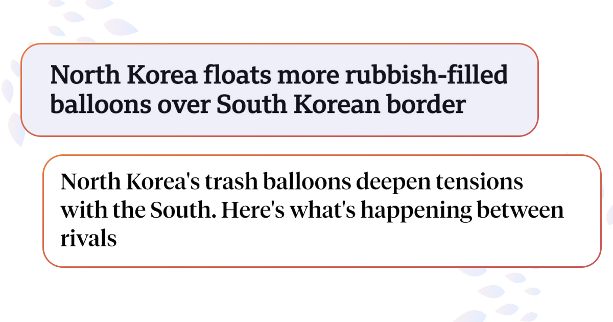 КНДР запустила воздушные шары с мусором на территорию Южной Кореи