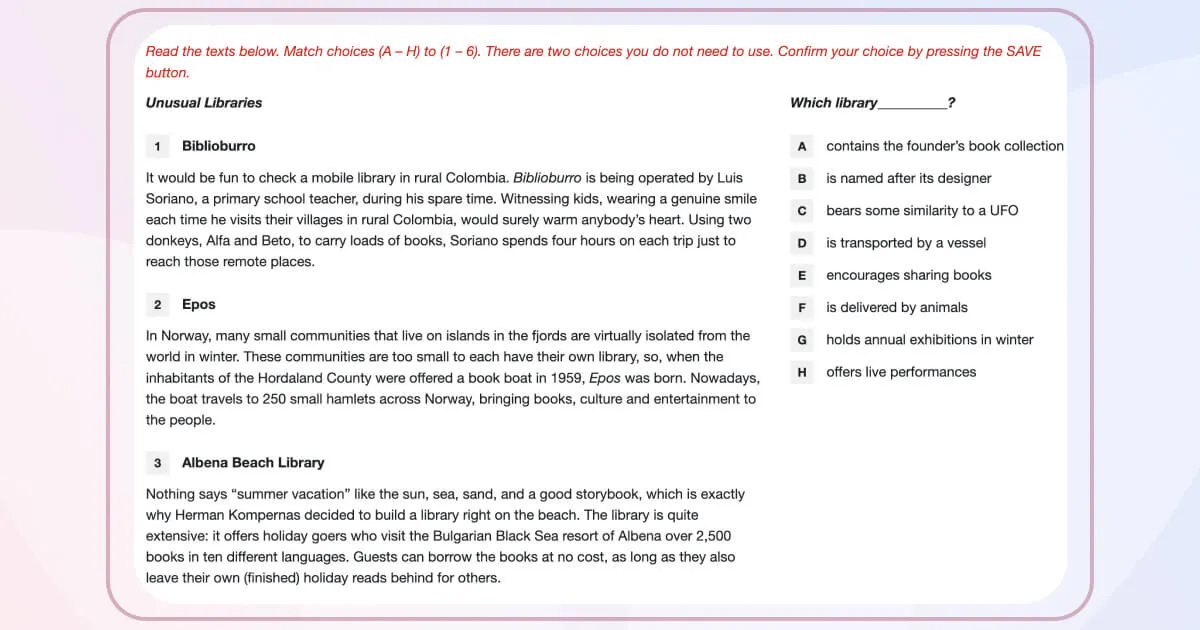 Структура ЄВІ з англійської мови: приклад 1