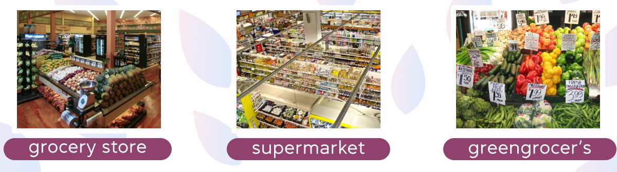 Різниця між grocery store та supermarket