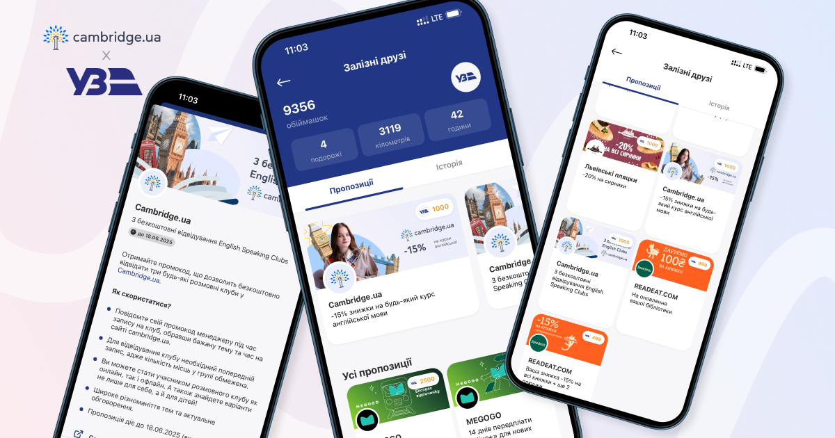 Залізна дружба! Cambridge.ua та Укрзалізниця стали партнерами