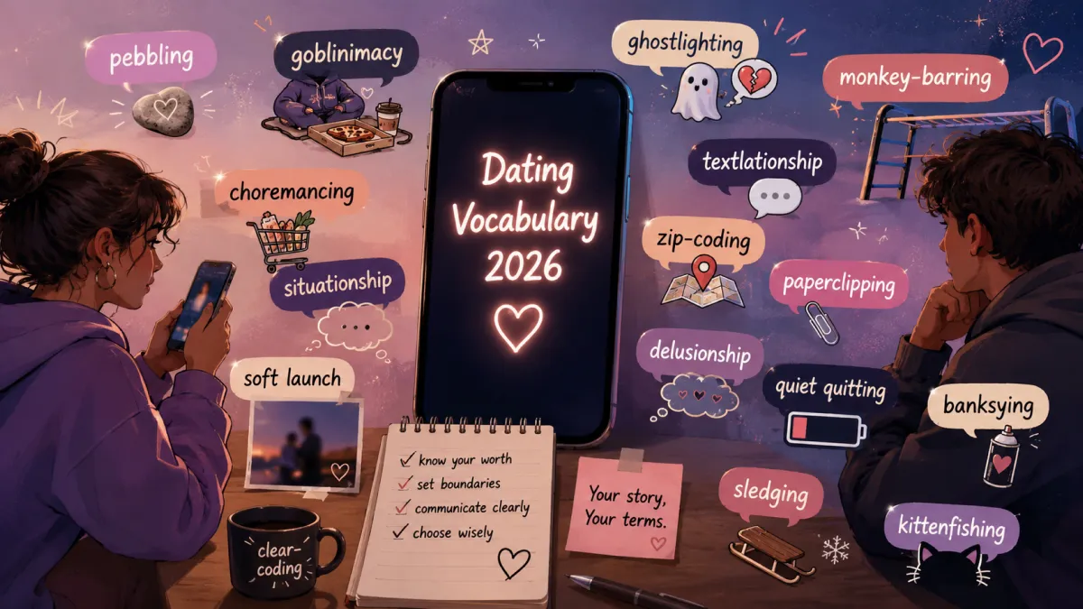 Новая волна dating vocabulary 2026 года — слова об отношениях, которых ещё не было в словаре